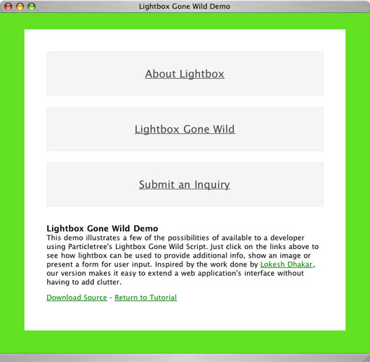 Lightbox Gone Wild Demo